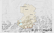 Shaded Relief 3D Map of Bad Tölz-Wolfratshausen, lighten, desaturated