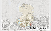 Shaded Relief 3D Map of Bad Tölz-Wolfratshausen, lighten, semi-desaturated