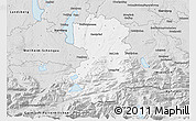 Silver Style 3D Map of Bad Tölz-Wolfratshausen