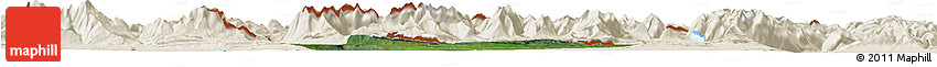 Satellite Horizon Map of Bad Tölz-Wolfratshausen, shaded relief outside