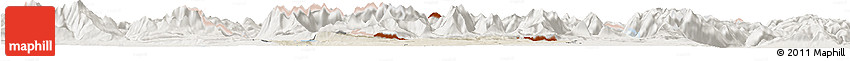 Shaded Relief Horizon Map of Bad Tölz-Wolfratshausen, lighten