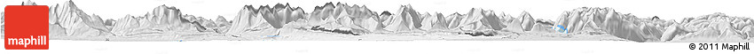 Silver Style Horizon Map of Bad Tölz-Wolfratshausen