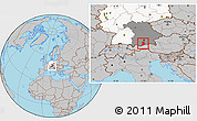Gray Location Map of Bad Tölz-Wolfratshausen, highlighted country, highlighted grandparent region