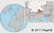 Gray Location Map of Bad Tölz-Wolfratshausen, highlighted country, highlighted parent region
