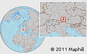 Gray Location Map of Bad Tölz-Wolfratshausen