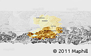 Physical Panoramic Map of Bad Tölz-Wolfratshausen, lighten, desaturated