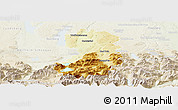 Physical Panoramic Map of Bad Tölz-Wolfratshausen, lighten