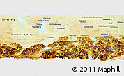 Physical Panoramic Map of Bad Tölz-Wolfratshausen