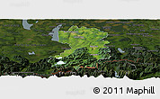 Satellite Panoramic Map of Bad Tölz-Wolfratshausen, darken