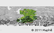 Satellite Panoramic Map of Bad Tölz-Wolfratshausen, lighten, desaturated
