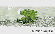 Satellite Panoramic Map of Bad Tölz-Wolfratshausen, lighten