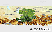 Satellite Panoramic Map of Bad Tölz-Wolfratshausen, physical outside
