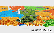 Satellite Panoramic Map of Bad Tölz-Wolfratshausen, political outside