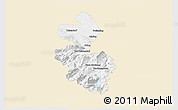 Classic Style 3D Map of Berchtesgadener Land, single color outside