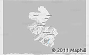 Gray 3D Map of Berchtesgadener Land, single color outside
