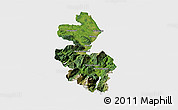 Satellite 3D Map of Berchtesgadener Land, single color outside