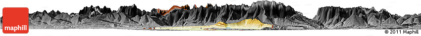 Physical Horizon Map of Berchtesgadener Land, darken, desaturated