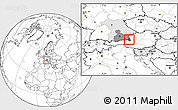 Blank Location Map of Berchtesgadener Land, highlighted parent region, highlighted grandparent region