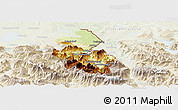 Physical Panoramic Map of Berchtesgadener Land, lighten