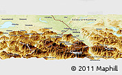 Physical Panoramic Map of Berchtesgadener Land