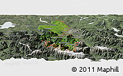 Satellite Panoramic Map of Berchtesgadener Land, semi-desaturated