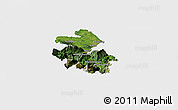 Satellite Panoramic Map of Berchtesgadener Land, single color outside