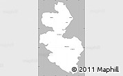 Gray Simple Map of Berchtesgadener Land, single color outside