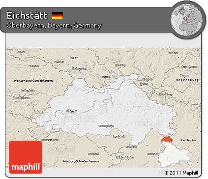 Classic Style 3D Map of Eichstätt