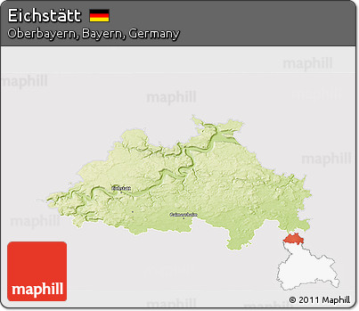 Physical 3D Map of Eichstätt, cropped outside