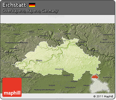 Physical 3D Map of Eichstätt, darken