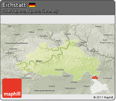 Physical 3D Map of Eichstätt, semi-desaturated