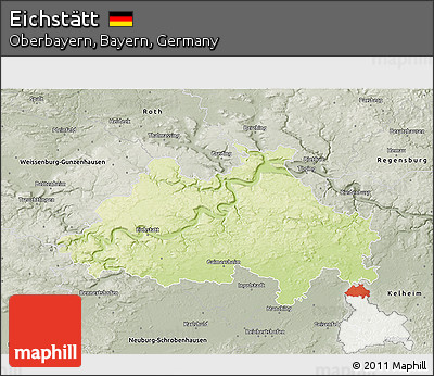 Physical 3D Map of Eichstätt, semi-desaturated