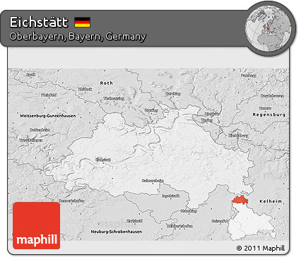 Silver Style 3D Map of Eichstätt