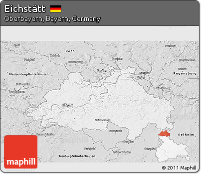 Silver Style 3D Map of Eichstätt