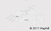 Silver Style 3D Map of Eichstätt, single color outside