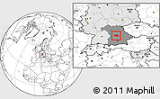 Blank Location Map of Eichstätt, highlighted country, highlighted grandparent region