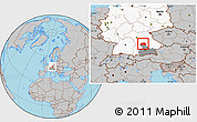 Gray Location Map of Eichstätt, highlighted country, highlighted parent region