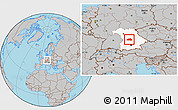 Gray Location Map of Eichstätt, highlighted grandparent region