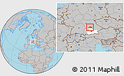 Gray Location Map of Eichstätt, highlighted parent region