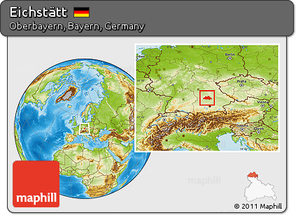 Physical Location Map of Eichstätt