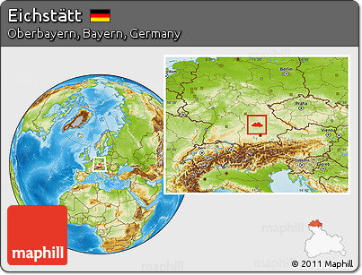 Physical Location Map of Eichstätt