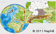 Physical Location Map of Eichstätt, highlighted country, highlighted grandparent region