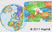 Political Location Map of Eichstätt, highlighted parent region, highlighted grandparent region