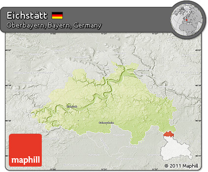 Physical Map of Eichstätt, lighten, semi-desaturated