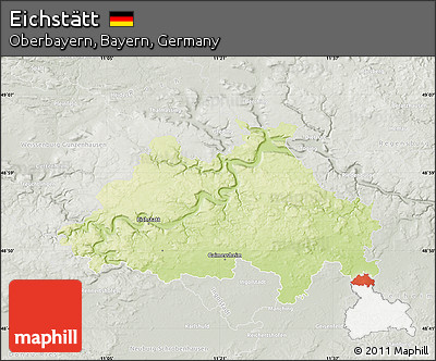 Physical Map of Eichstätt, lighten, semi-desaturated