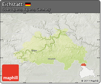 Physical Map of Eichstätt, lighten, semi-desaturated