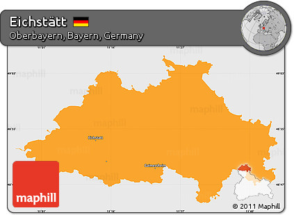 Political Simple Map of Eichstätt, single color outside