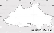 Silver Style Simple Map of Eichstätt, cropped outside