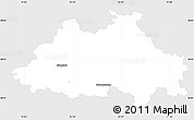 Silver Style Simple Map of Eichstätt, single color outside