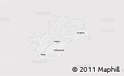 Silver Style 3D Map of Freising, single color outside